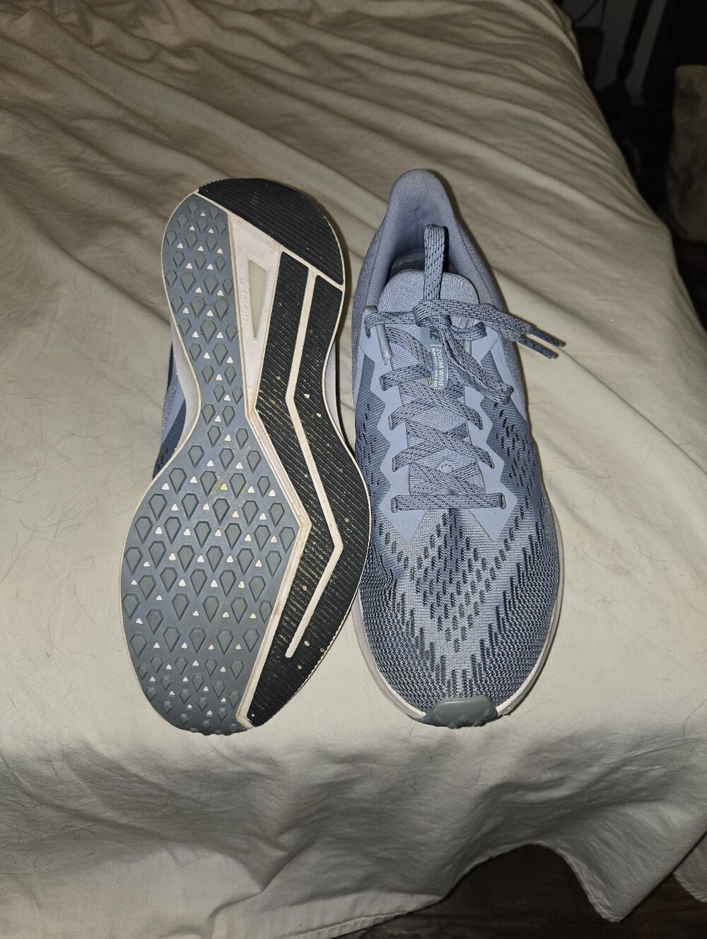 Nike Men's Light Gray-Blue Running Sneakers
